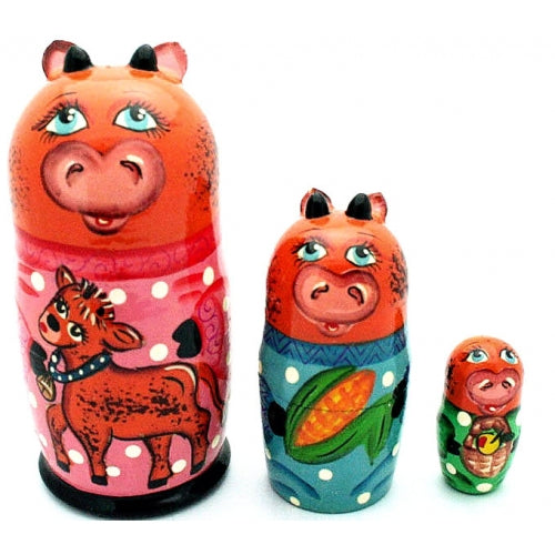 Happy Cow Nesting Doll