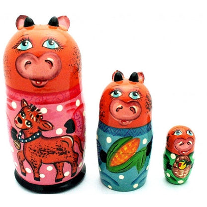 Happy Cow Nesting Doll