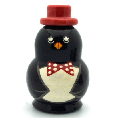Happy Penguin in Red Hat Nesting Doll Set