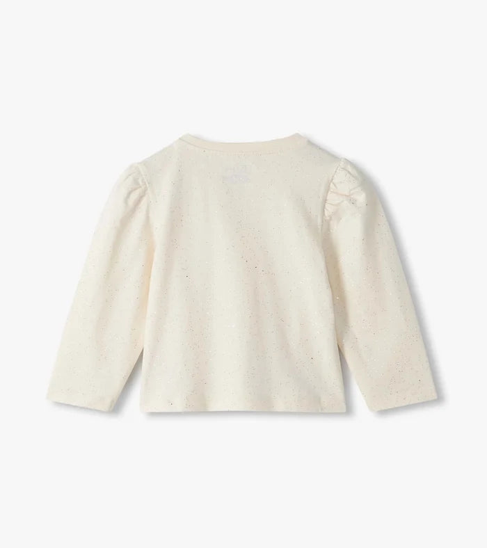 Hatley Puff Sleeve Tee in Cream Hot Melt