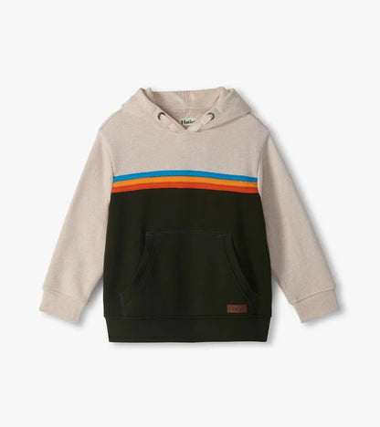 Hatley Pullover Hoodie in Oatmeal Colorblock
