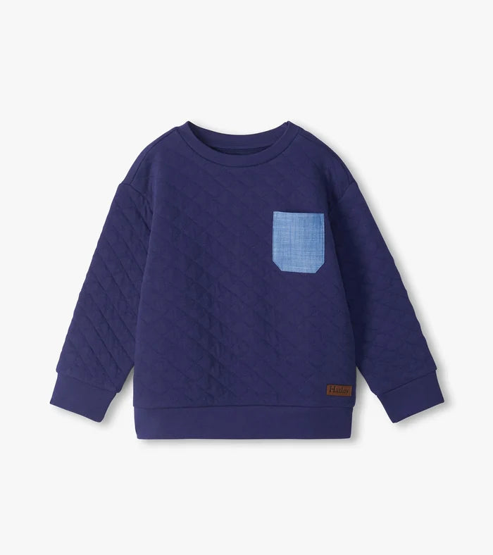 Hatley Quilted Pullover in Patriot Blue