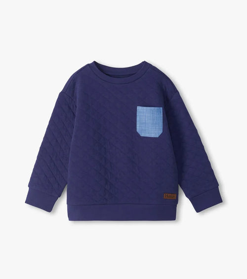 Hatley Quilted Pullover in Patriot Blue