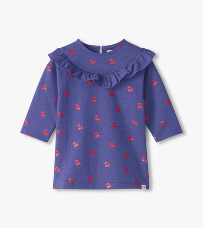 Hatley Ruffle Dress in Foil Cherries