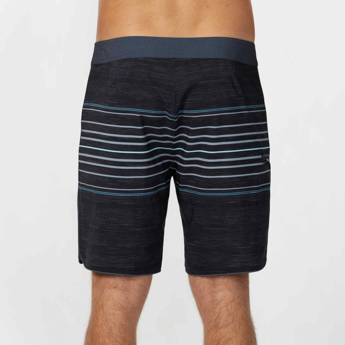 Heat Stripe Scallop 18" Boardshort - Black