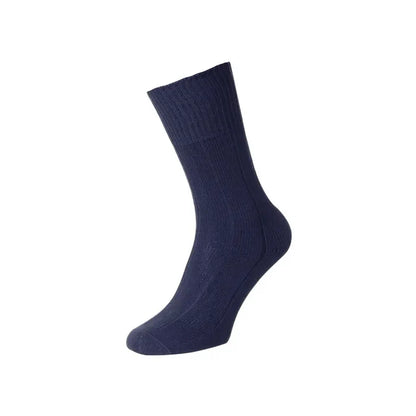 Sub Zero heavy duty thermal sock in navy photographed on a white background