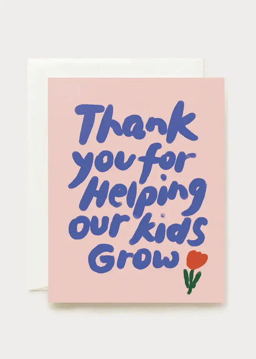 Helping Kids Grow Thank You Card