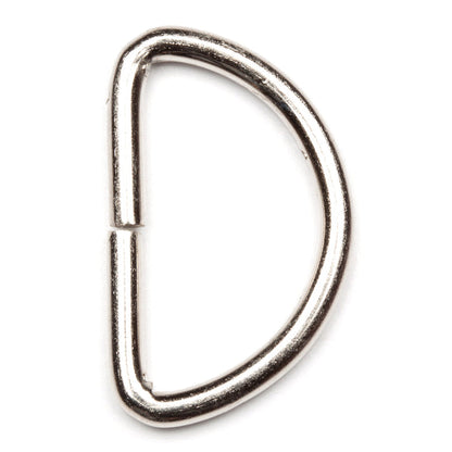 Hemline D Rings: 25mm: Nickel: 4 Pieces