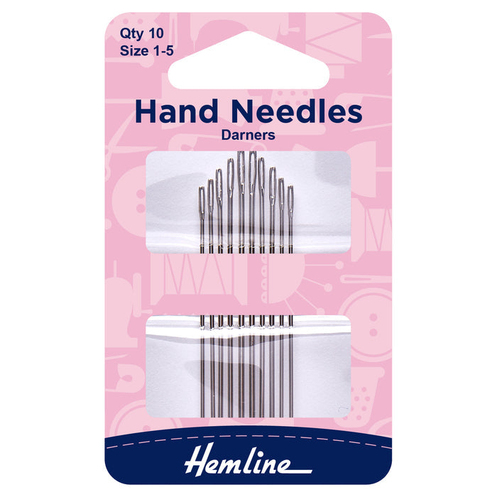Hemline Hand Sewing Needles: Darner: 10 Pieces - Hand-Sewing Needles