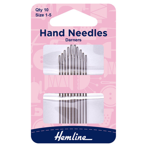 Hemline Hand Sewing Needles: Darner: 10 Pieces - Hand-Sewing Needles