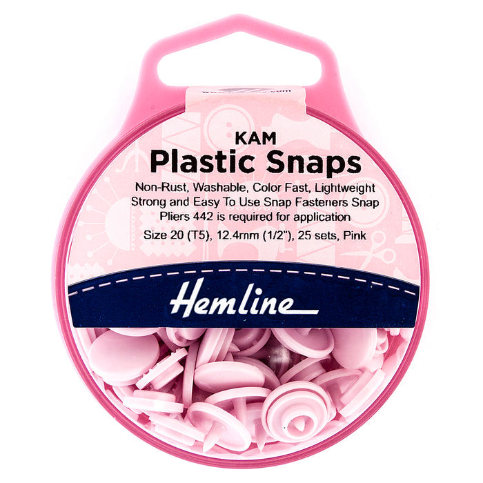 Hemline KAM Plastic Snaps: 25 x 12.4mm Sets - Yacht and Caravan Snaps