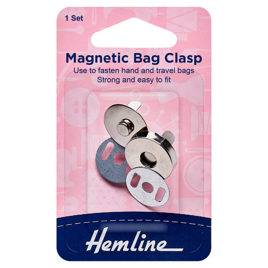 Hemline Magnetic Bag Closure: 19mm - Bag Clasp