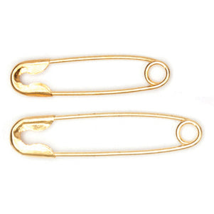 Hemline Safety Pins: Brass: 19mm or 23mm: 50 Pieces