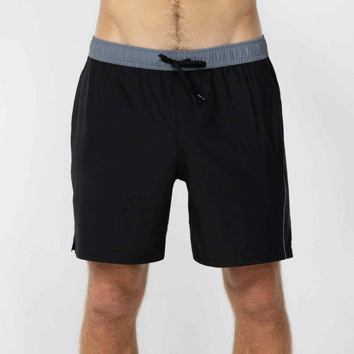 Hermosa Side Panel EW 17" Beach Short - Black