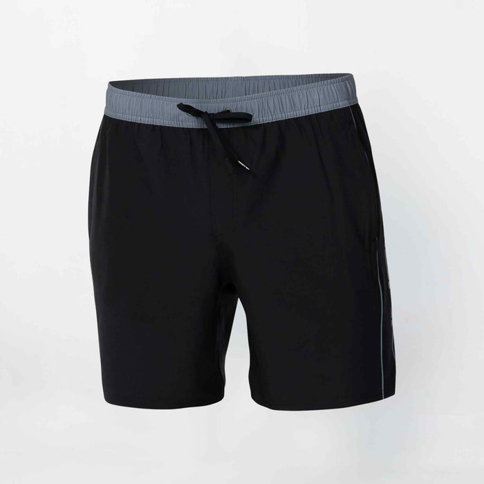 Hermosa Side Panel EW 17" Beach Short - Black