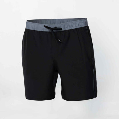Hermosa Side Panel EW 17" Beach Short - Black