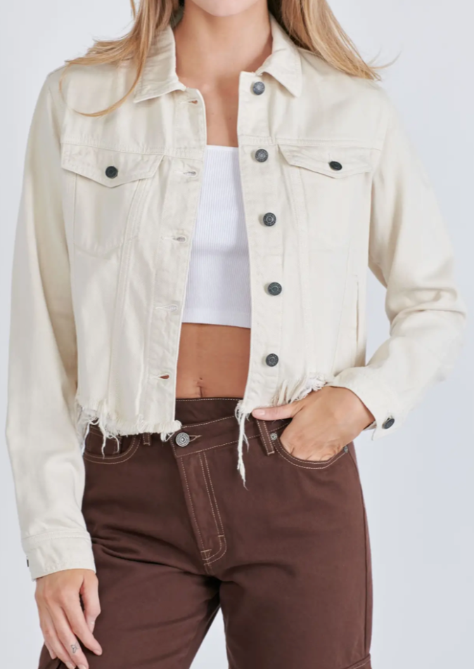Hidden Jeans Classic Cropped Fitted Jacket