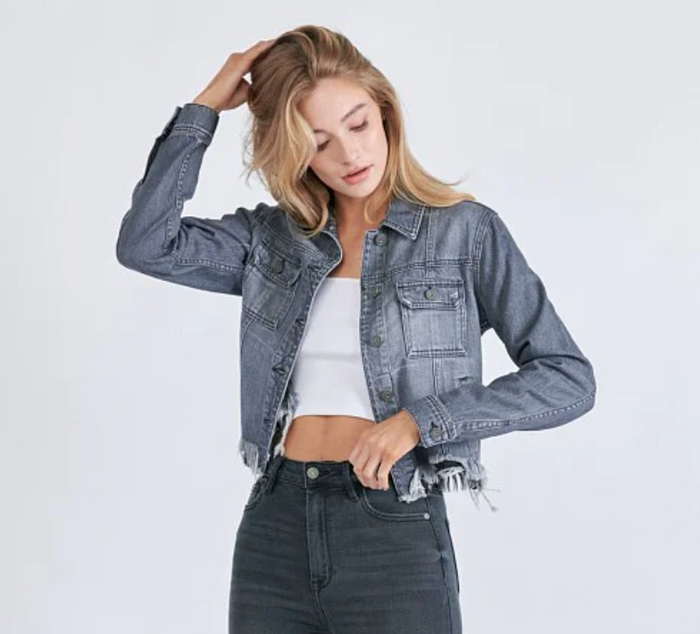 Hidden Rebel Fitted Jean Jacket