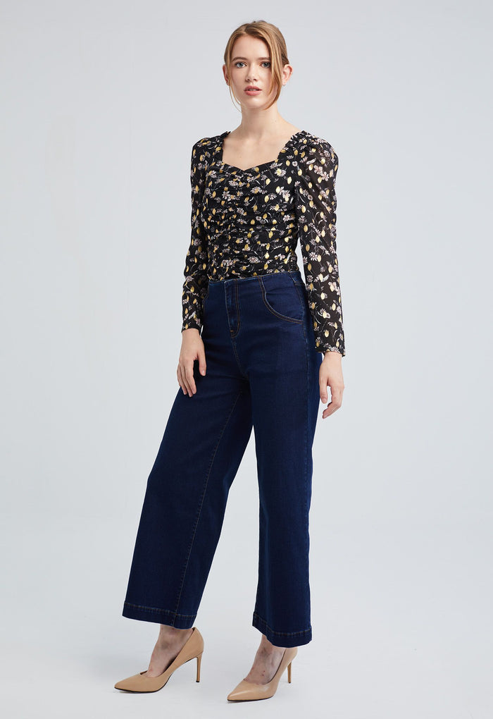 High-waist Wide Flare Jeans