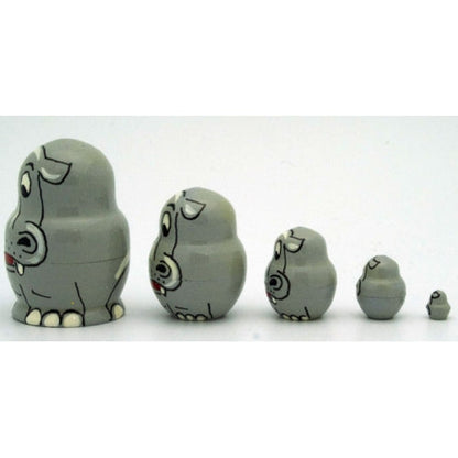 Hippo Miniature Nesting Doll