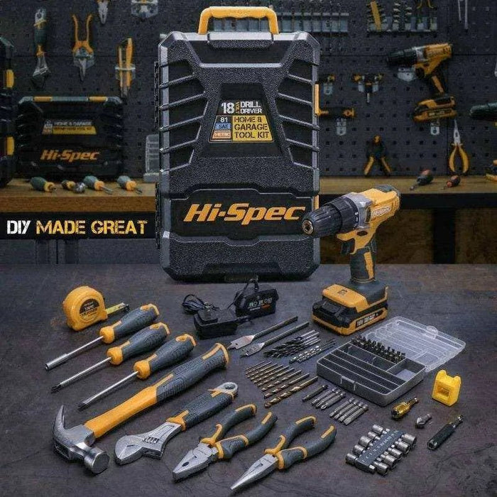 Home Repair Tool Set - 82 Pieces for Furniture Installation: Durable Chrome - Vanadium Steel Kit - DiyCraftsProject