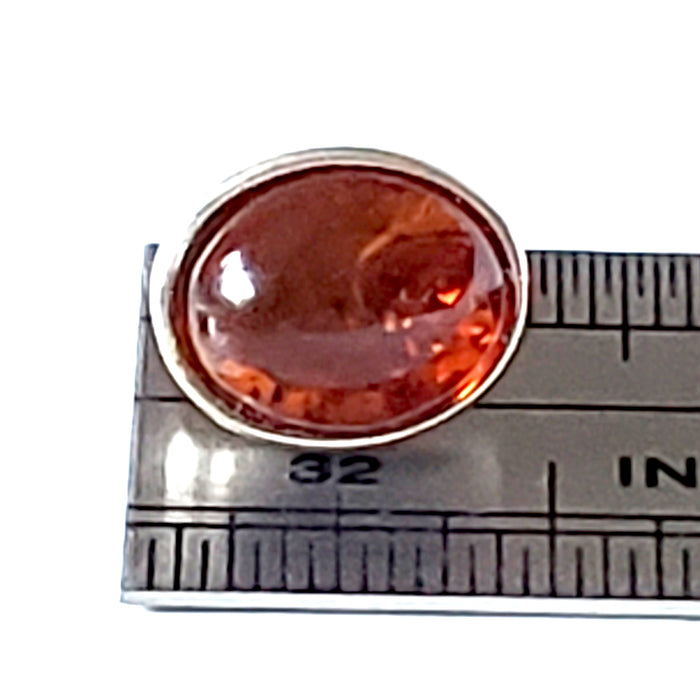 Honey amber with sterling silver small earrings