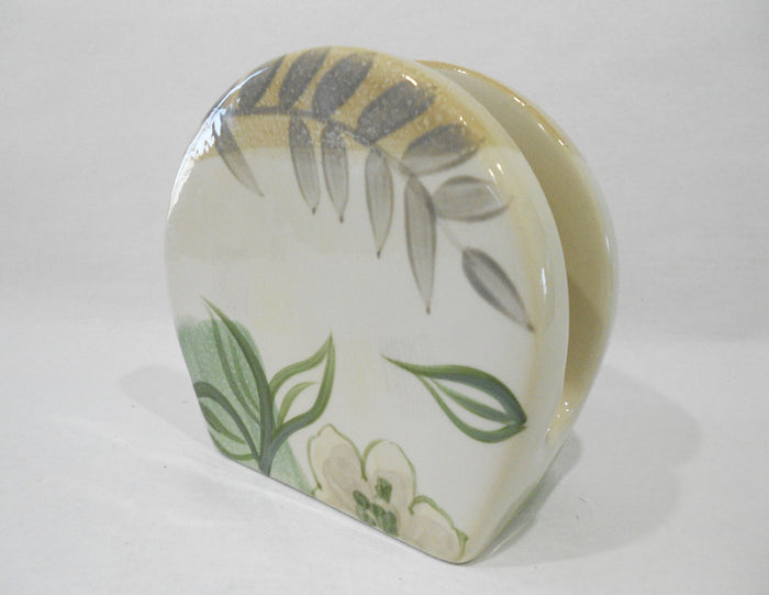 ❤️ HTF Corelle Coordinates TEXTURED LEAVES Tabletop Napkin Holder Stoneware