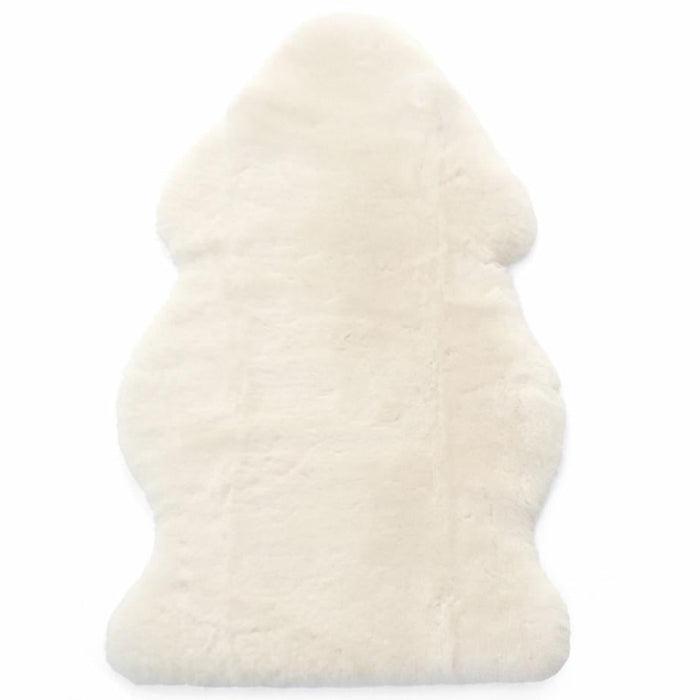 Imperfect Sheepskin Rug for Babies, 100% Natural, Shorn Lambskin Wool, 2 x 3 Feet, Ivory