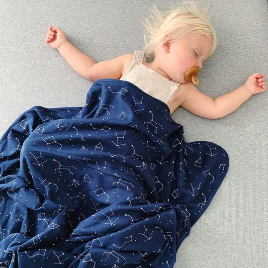 Imperfect Toddler Blanket, 4 Season™ Merino Wool & Organic Cotton Blanket, 52.5" x 40", Night Sky™