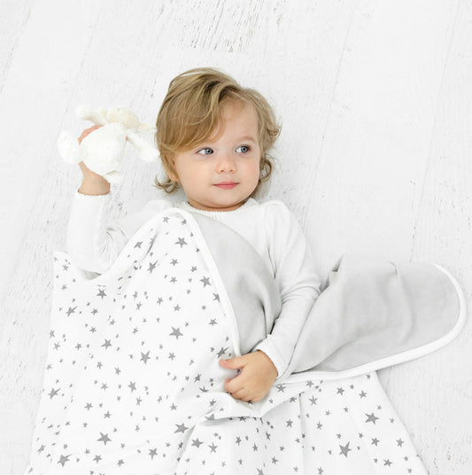 Imperfect Toddler Blanket, 4 Season™ Merino Wool & Organic Cotton Blanket, 52.5" x 40", Star White
