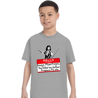 Daily_Deal_Shirts T-Shirts, Youth / XS / Sports Grey Inigo Hello