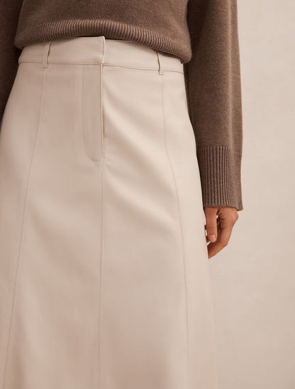Isla Vegan Leather Midi Skirt Forever New