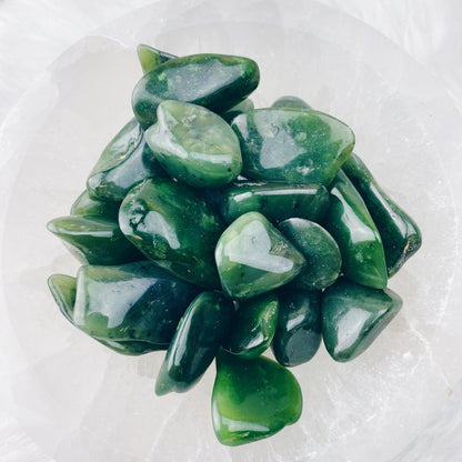 Jade Flat Tumbled Stones - The Bead N Crystal & Enclave Gems