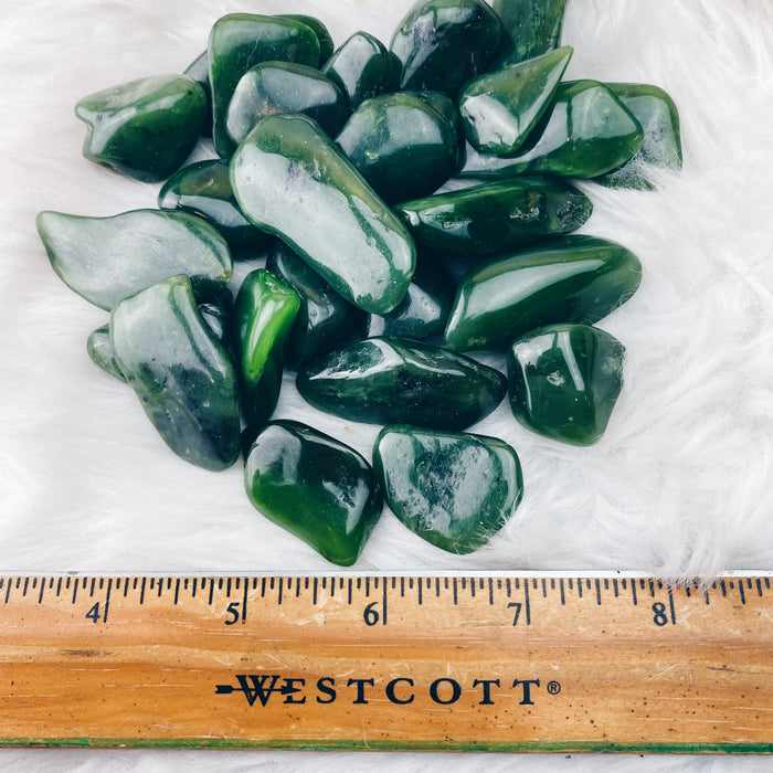 Jade Flat Tumbled Stones - The Bead N Crystal & Enclave Gems
