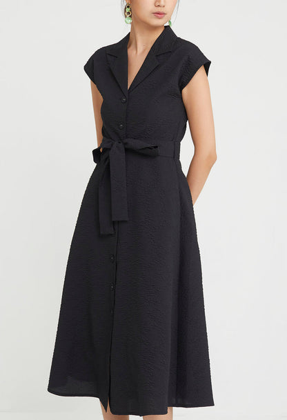 Jasmine Crest Frontie Button-Up Midi Dress