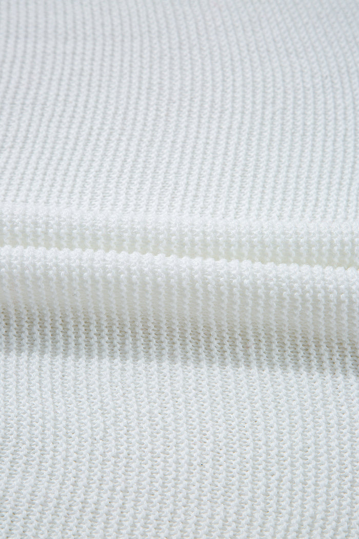 Jet Stream Solid Colour Sweater Tee with Side Slits - Sweaters & Cardigans/Short Sleeve