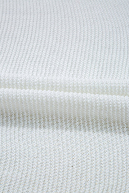 Jet Stream Solid Colour Sweater Tee with Side Slits - Sweaters & Cardigans/Short Sleeve