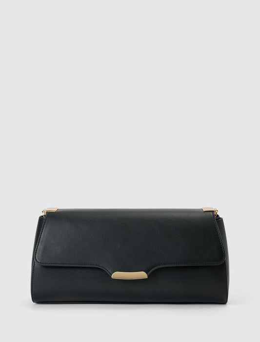 Julia Refined Medium Shoulder Bag 0 Black Forever New