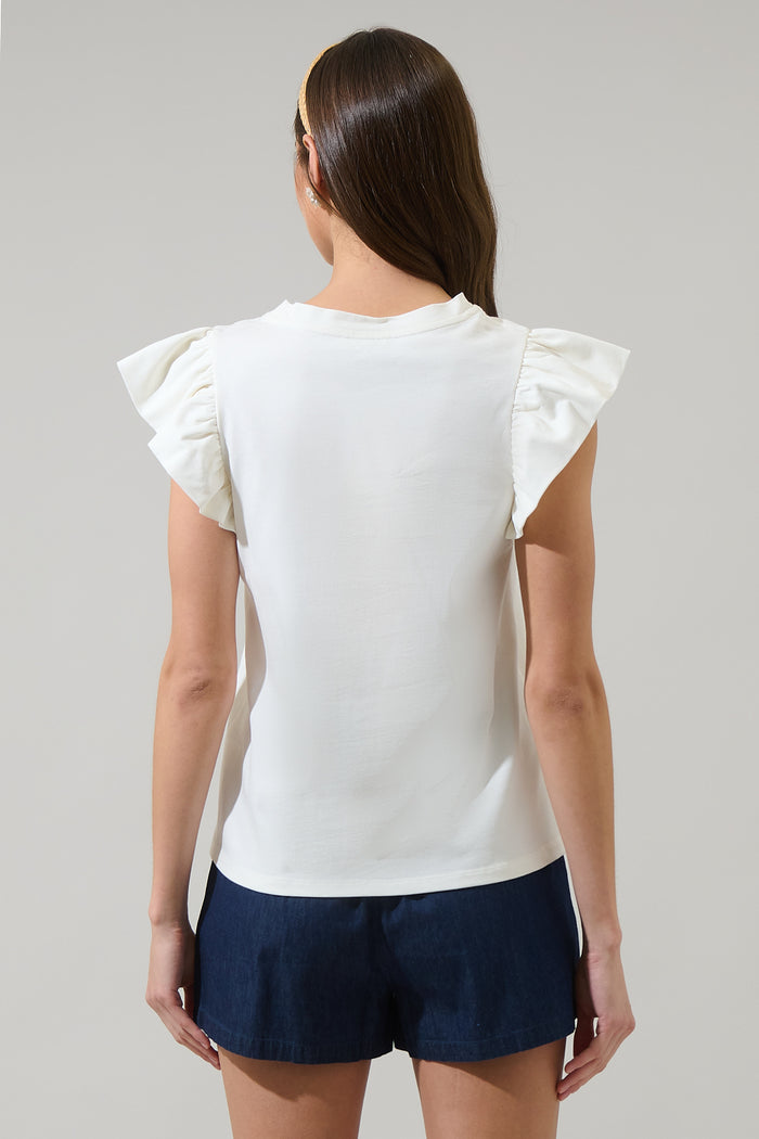 Karis Ruffle Knit Top