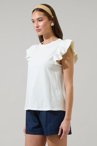Karis Ruffle Knit Top