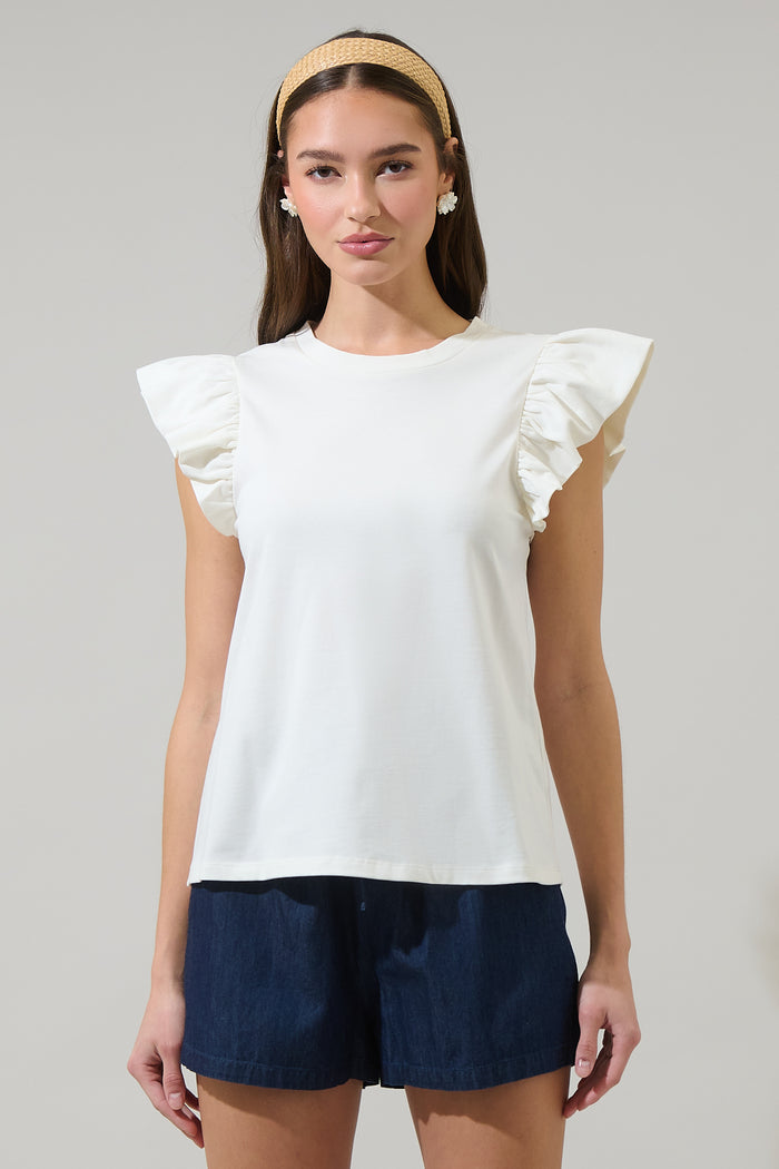 Karis Ruffle Knit Top