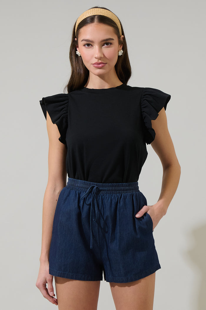 Karis Ruffle Knit Top