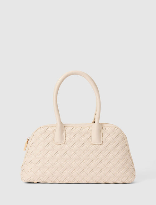 Kendra Weave Kettle Bag 0 Ivory Forever New