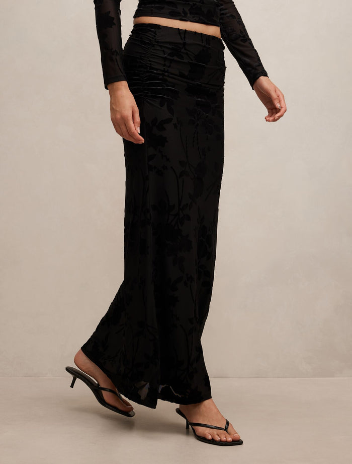 Kenzie Mesh Burn Out Skirt Forever New