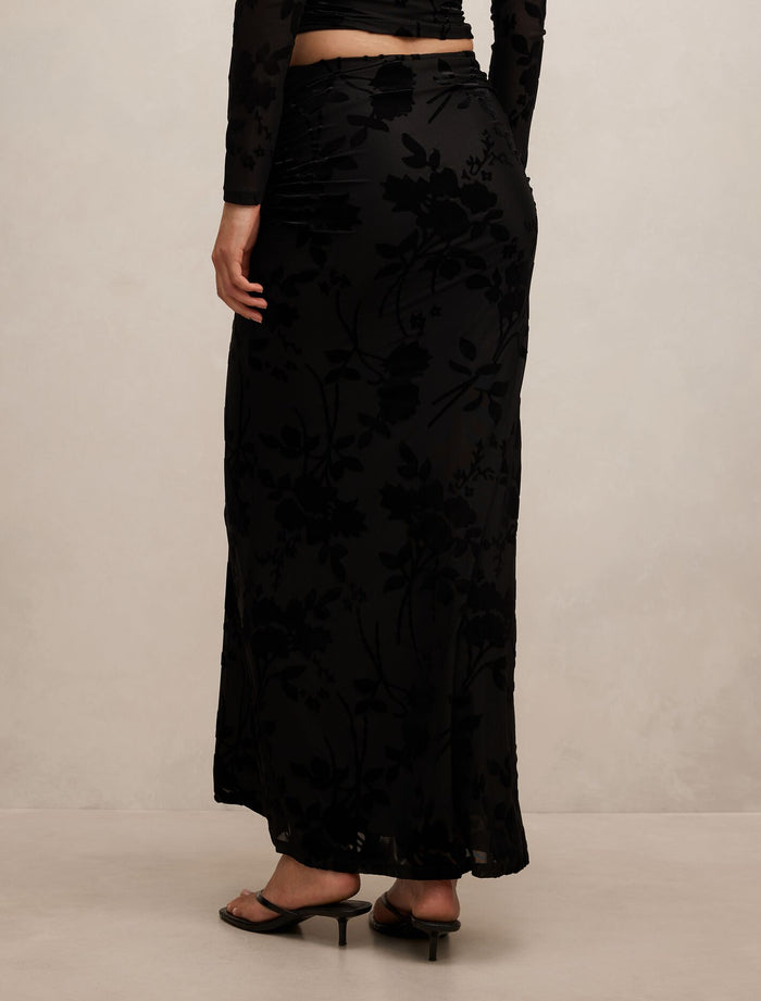 Kenzie Mesh Burn Out Skirt Forever New