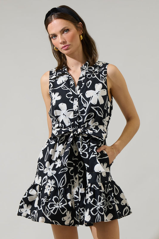 Kianza Floral Simani Shift Mini Dress