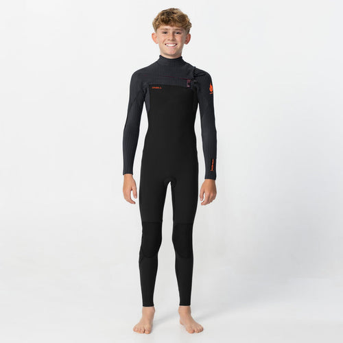 Kid's HyperFire 3/2mm Steamer Chest Zip - Black