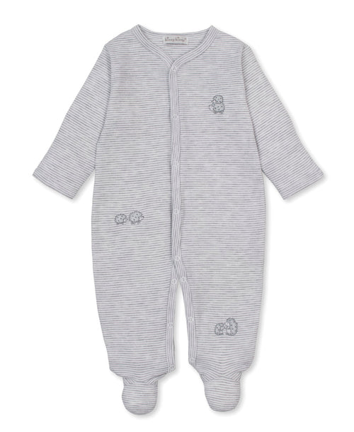 Kissy Kissy Footie in Grey Hedgehogs Little Woods