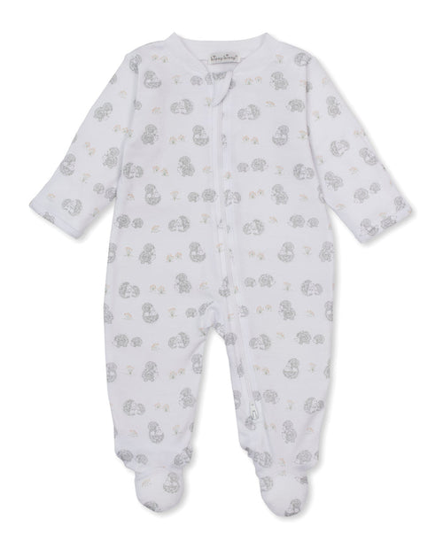 Kissy Kissy Printed Footie in Hedgehogs Little Woods