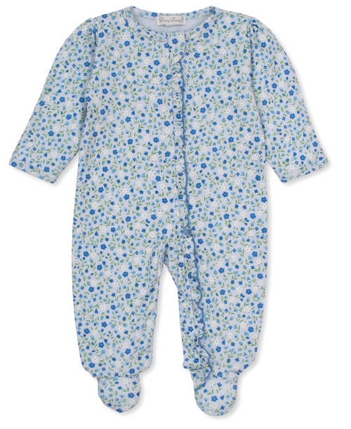 Kissy Kissy Zip Ruffle Footie in Pretty Petals